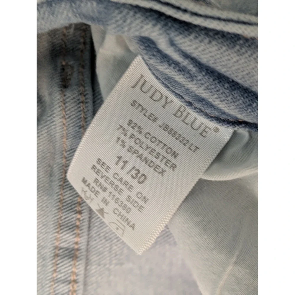 Judy Blue Women‎ Jeans 11/30 Wide Leg Fit Light Wash 90s High Rise Stretch - Picture 6 of 10